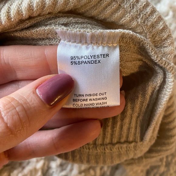 Sabo Skirt Tan Knit Tie Dress (s) - Picture 4 of 5